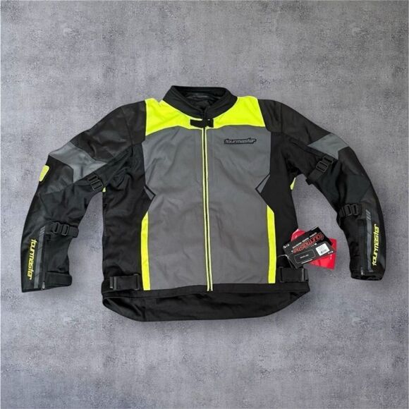 Tourmaster Intake High Visibility Motorcycle Jacket Men’s X-Large - Picture 1 of 15
